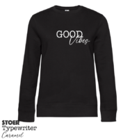 Zwarte sweater met quote Good Vibes