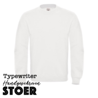 Witte sweater met naam, tekst of initiaal.