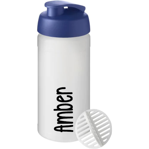 Shakebeker met naam - bedrukken - aqua