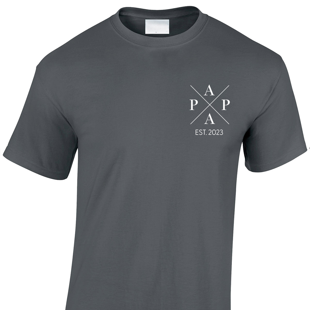 t-shirt kruis papa charcoal