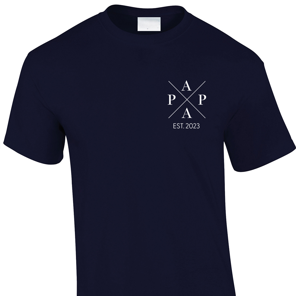 t-shirt kruis papa navy