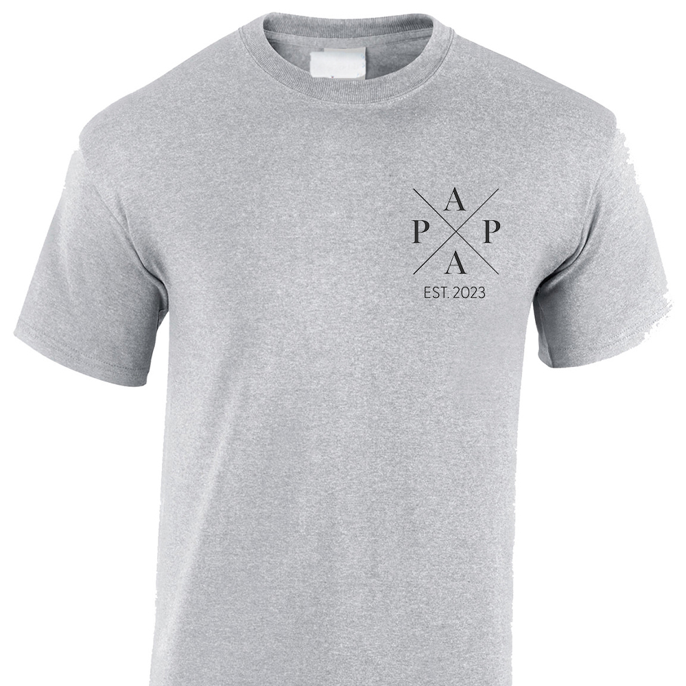 t-shirt kruis papa sport grey