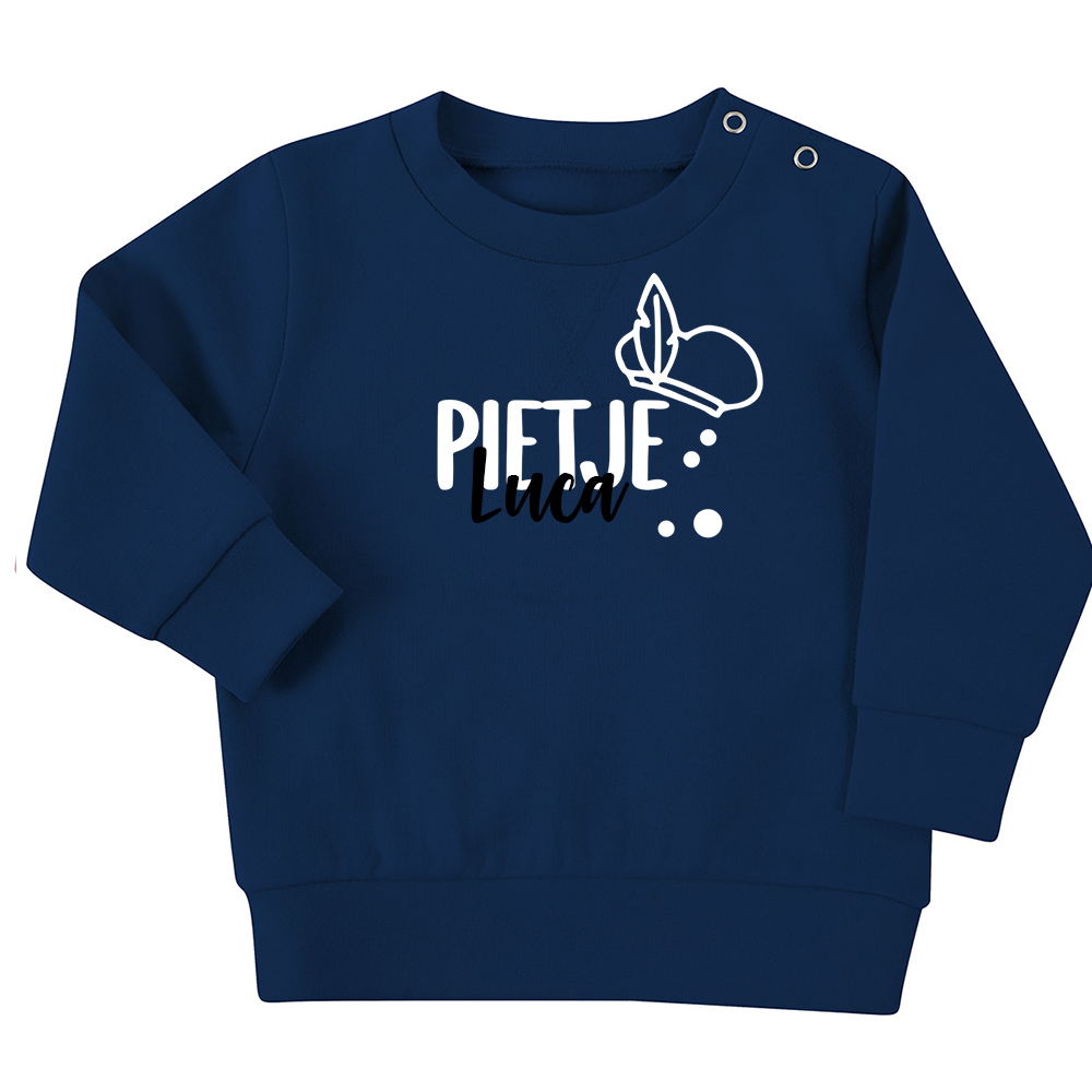 Sweater Pietje met naam navy