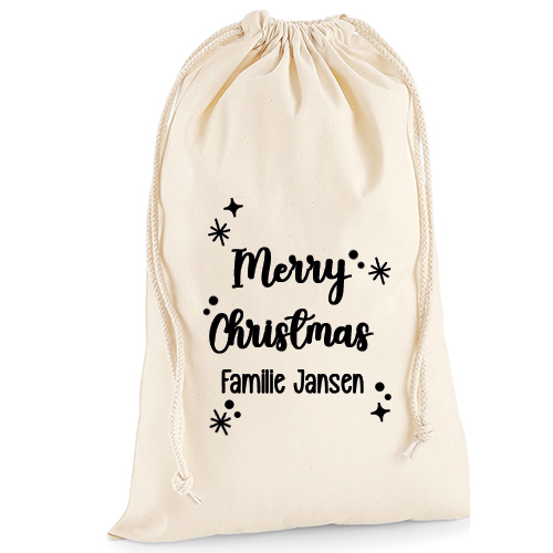 Kerst Cadeauzak XL - Wit