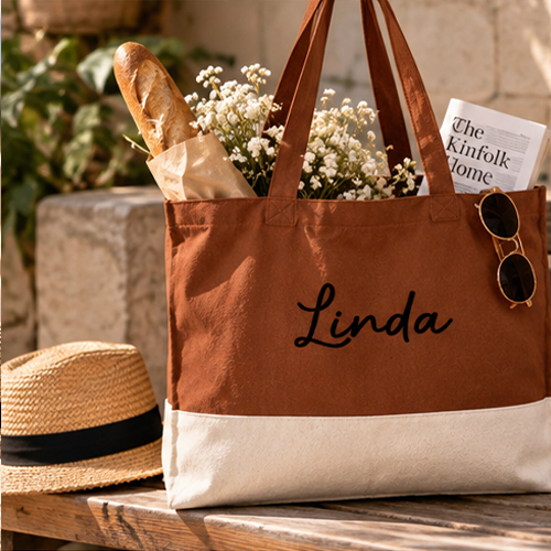 Canvas Shopper Duo - bedrukken - diverse kleuren