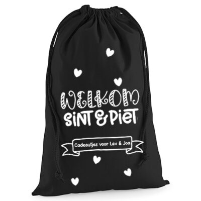 Sintzak XL Welkom Sint & Piet - bedrukken - diverse kleuren